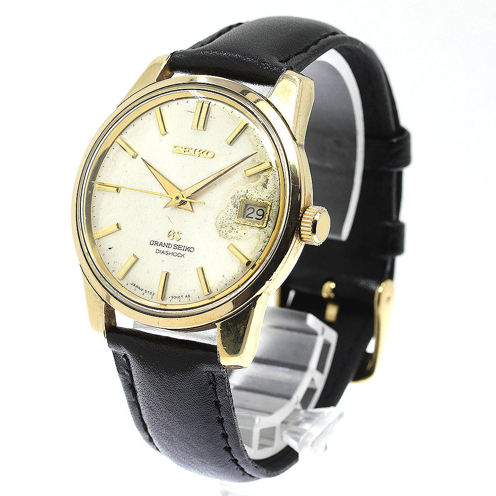 SEIKO Grand Seiko 5722-9011 Date Silver Dial Hand Winding Men's Watch_767890