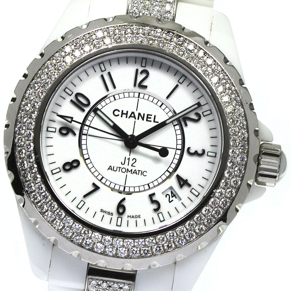CHANEL J12 H1422 Bezel Bracelet Diamond white Dial Automatic Men's Watch_767986