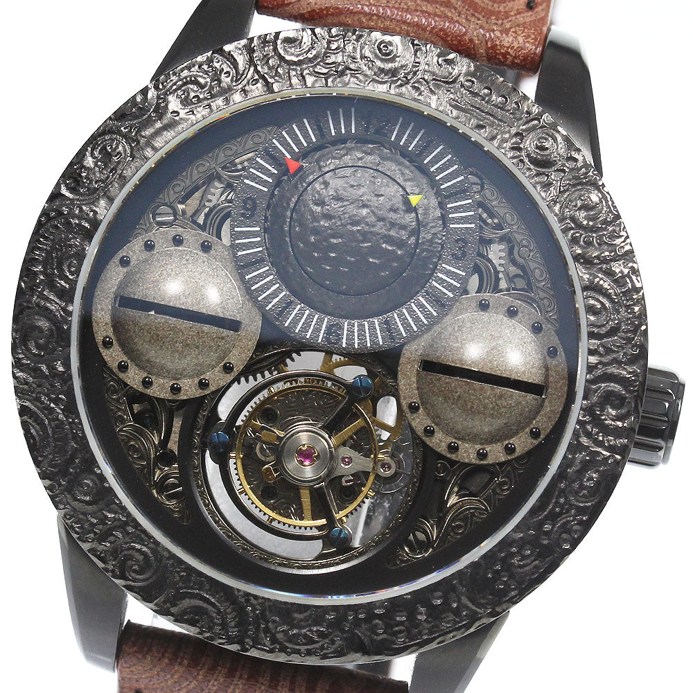 Toshyu Fukami Jomon Tourbillon skeleton Dial Hand Winding Men's Watch_768074