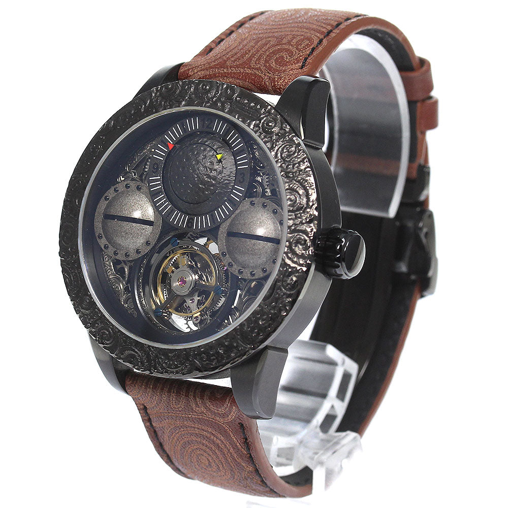 Toshyu Fukami Jomon Tourbillon skeleton Dial Hand Winding Men's Watch_768074