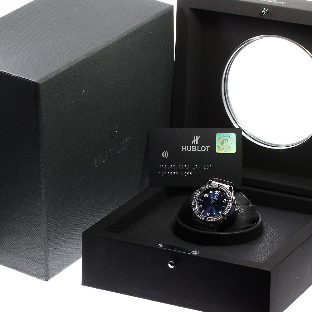 HUBLOT Big bang steel blue 361.SX.7170.LR.1204 Diamond Bezel Quartz Boy's_768339