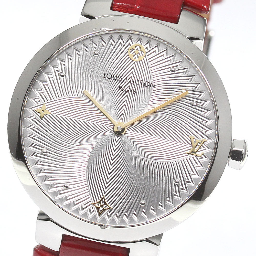 LOUIS VUITTON Tambour slim QA015 Silver Dial Quartz Ladies Watch_768577