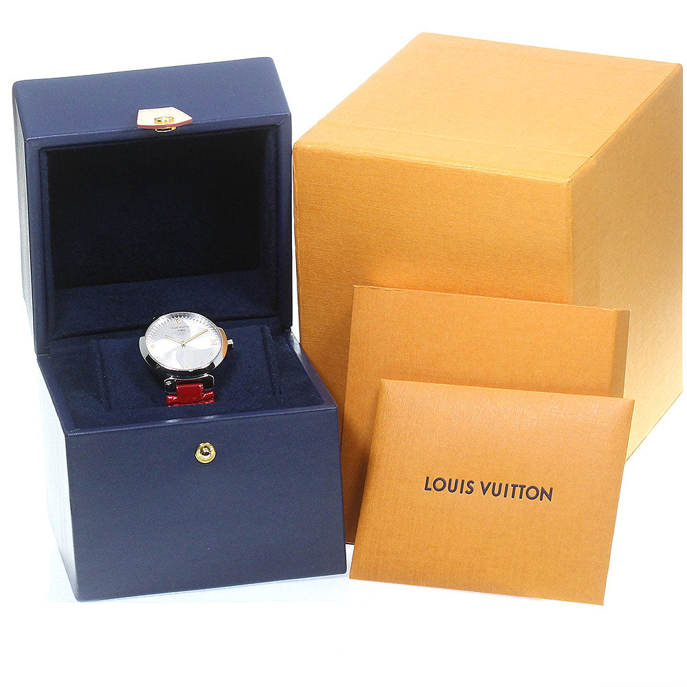 LOUIS VUITTON Tambour slim QA015 Silver Dial Quartz Ladies Watch_768577