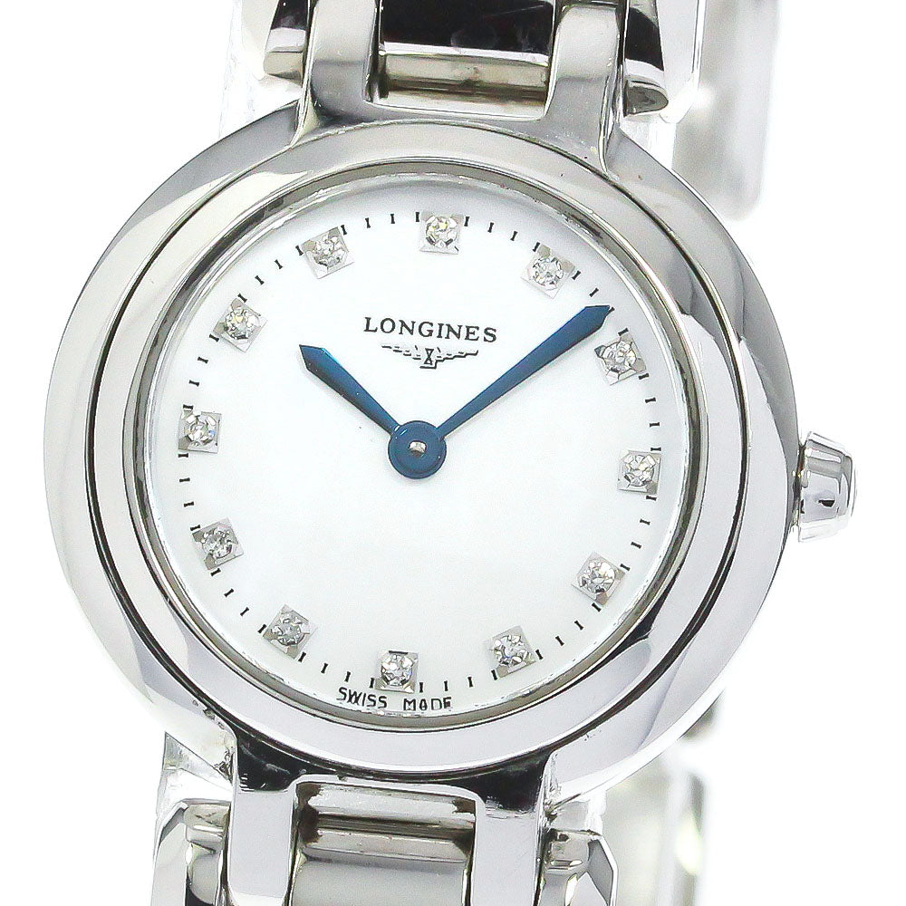 LONGINES Primalna L8.109.4 12P diamond White shell Dial Quartz Ladies_769560