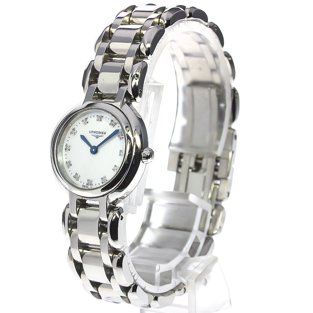 LONGINES Primalna L8.109.4 12P diamond White shell Dial Quartz Ladies_769560