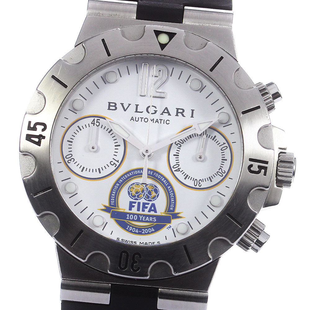 BVLGARI Diagono Scuba FIFA 100th Anniversary SCB38S Chronograph white Dial Automatic Men's Watch_769720