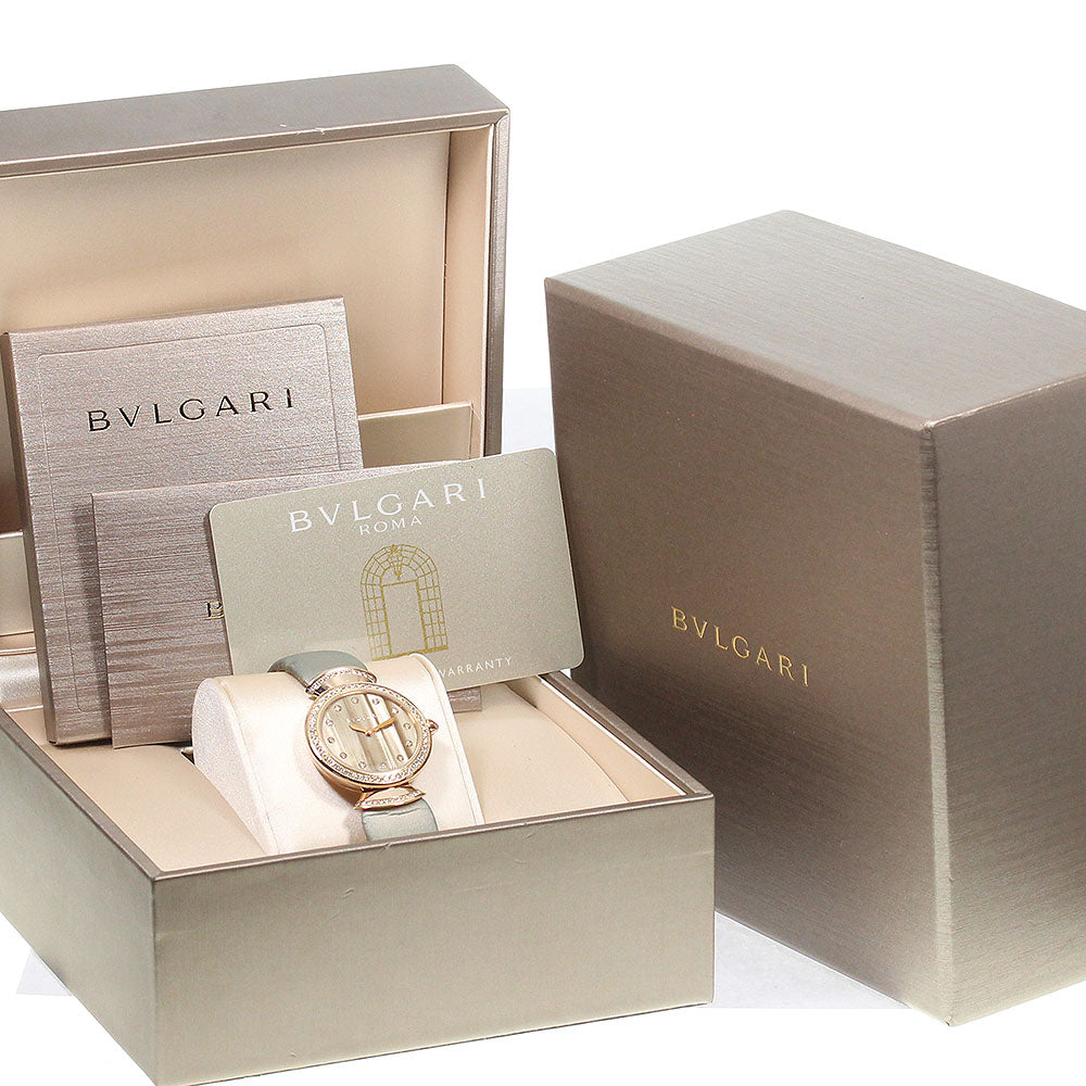 BVLGARI Diva Dream DVP30G K18PG diamond bezel 12P Brown shell Dial Quartz Ladies Watch_769871