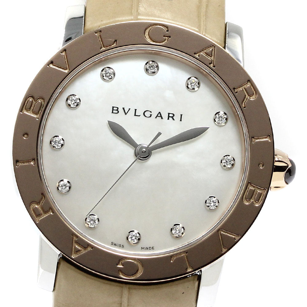 BVLGARI BVLGARIBVLGARI BBLP33SG 12P diamond PG bezel White shell Dial Automatic Boy's Watch_769971