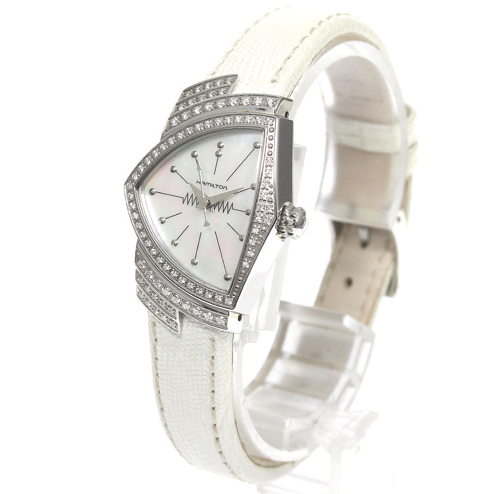 HAMILTON Ventura H242910 Diamond Bezel White shell Dial Quartz Ladies_770328