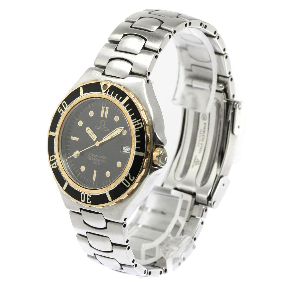 OMEGA Seamaster200 Date YG bezel black Dial Quartz Men's Watch_770528