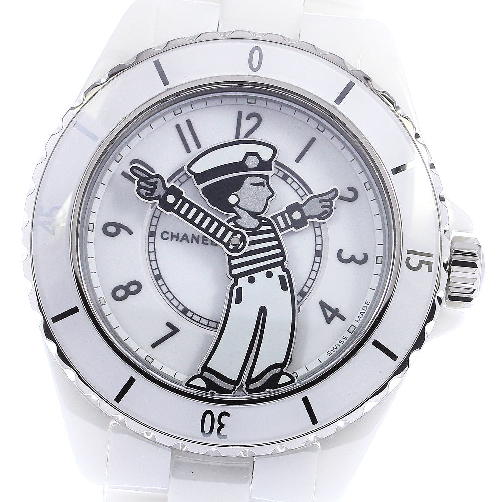 CHANEL Mademoiselle J12 La Pausa H7481 white Dial Automatic Men's Watch_770648
