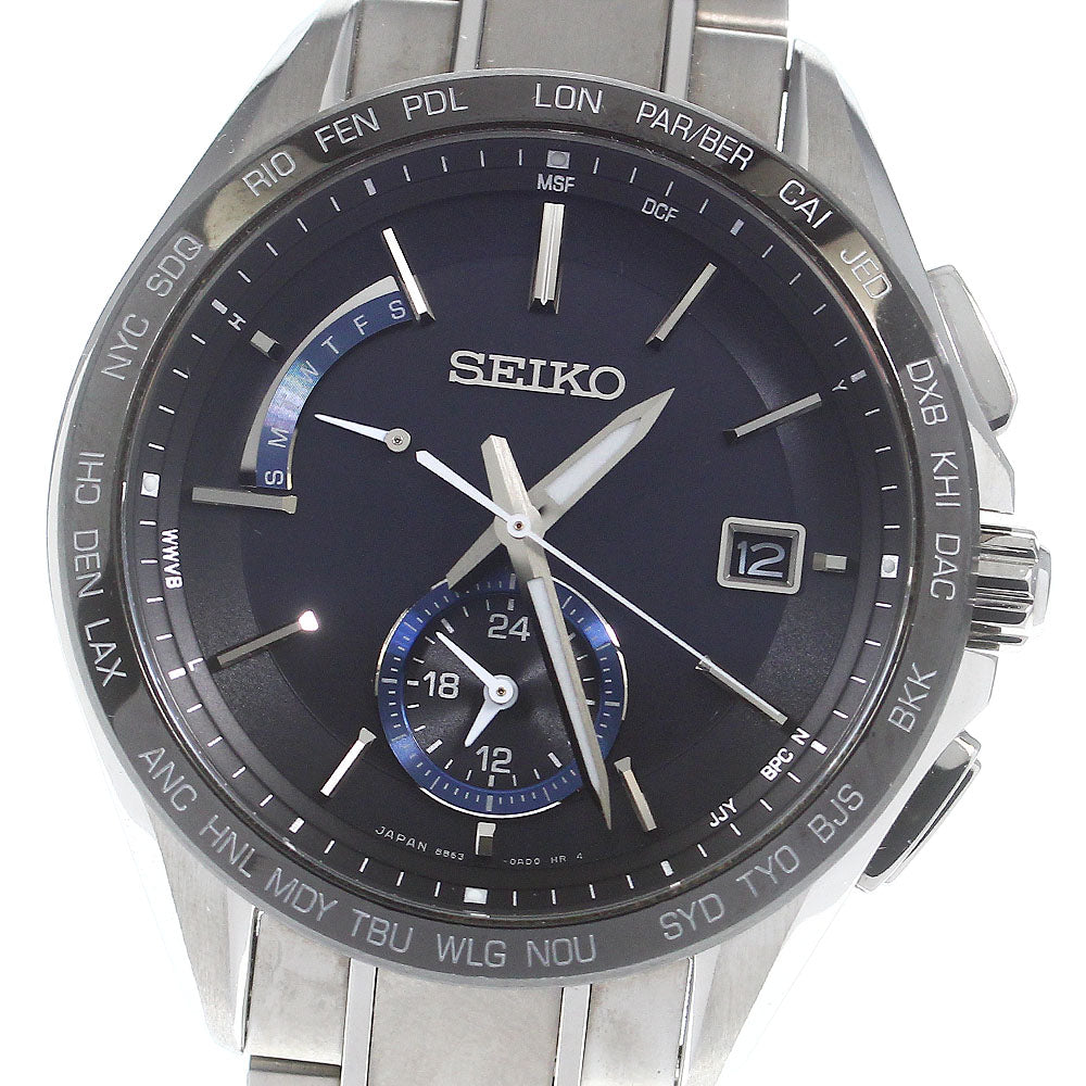 SEIKO Brights SAGA235/8B63-0AB0 Day date Solar Powered Radio Men's Watch_771390