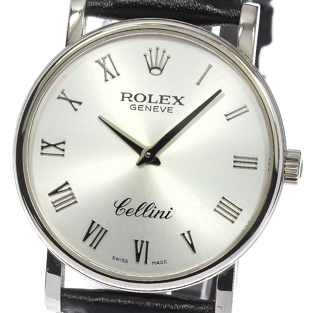 ROLEX Cellini 5115 K18WG cal.1602 Silver Dial Hand Winding Men's Watch_771565