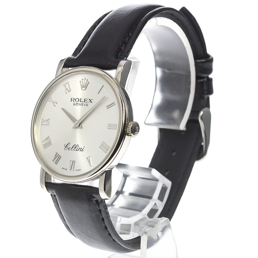 ROLEX Cellini 5115 K18WG cal.1602 Silver Dial Hand Winding Men's Watch_771565