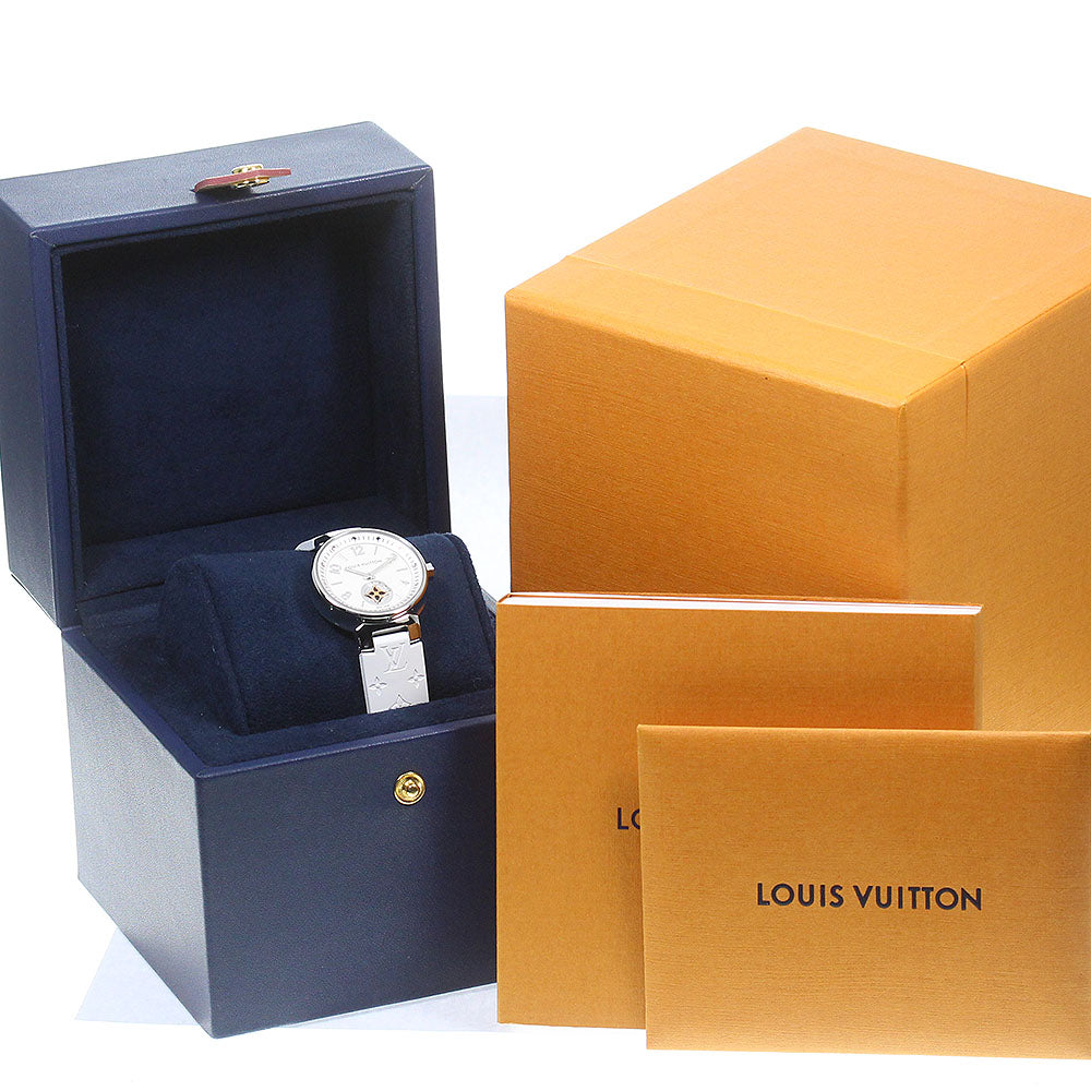 LOUIS VUITTON Tambour Moon Star Q8J10 Silver Dial Quartz Ladies Watch_771617