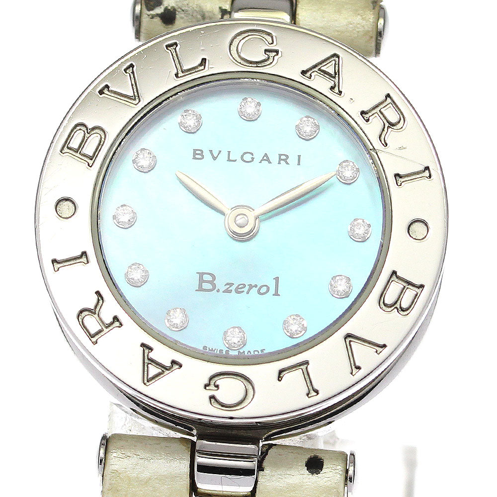 BVLGARI B-zero1 BZ22S 12P diamond Blue shell Dial Quartz Ladies Watch_771688