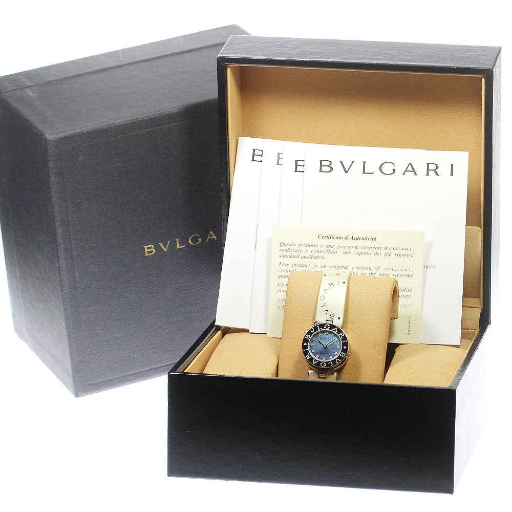 BVLGARI B-zero1 BZ22S 12P diamond Blue shell Dial Quartz Ladies Watch_771688