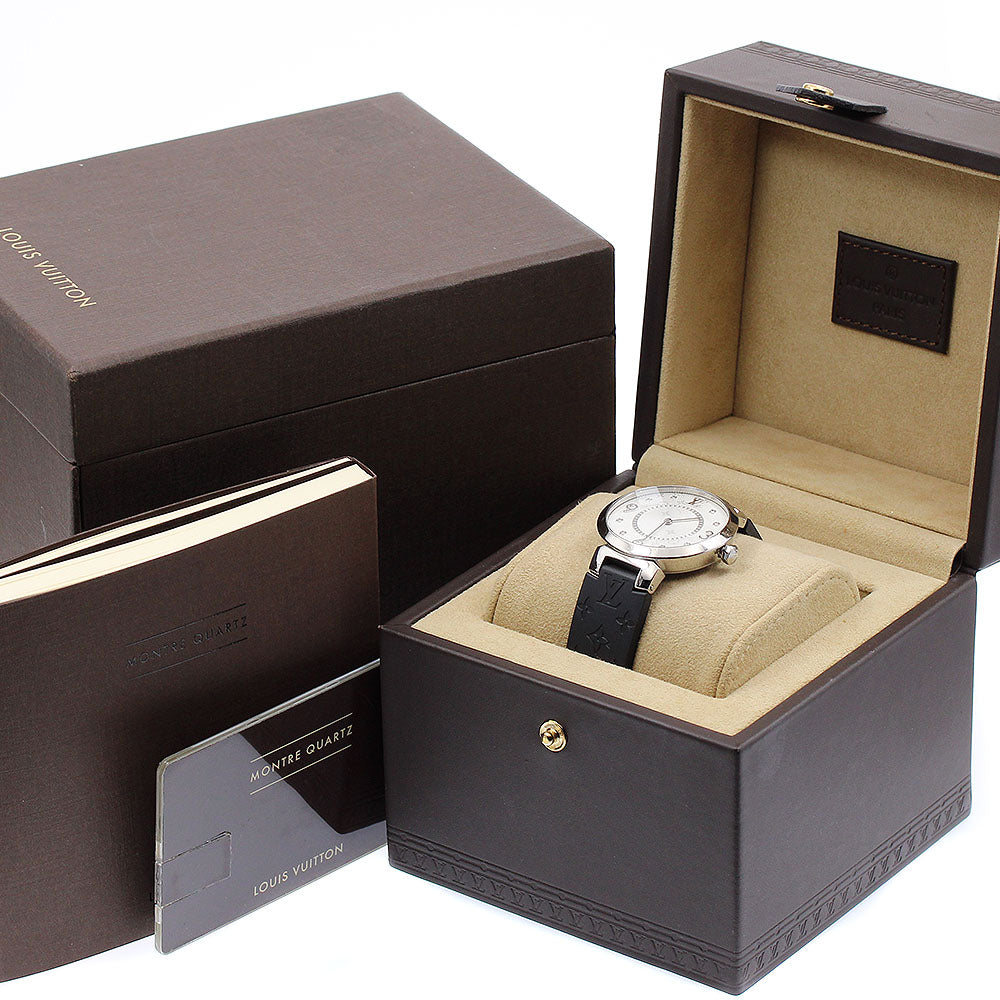 LOUIS VUITTON Tambour Slim MM Q13MJ 8P diamond Quartz Ladies Watch_772501