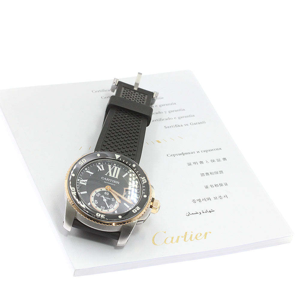 CARTIER Caliber de Cartier Diver W7100055 Date black Dial Automatic Men's_772586