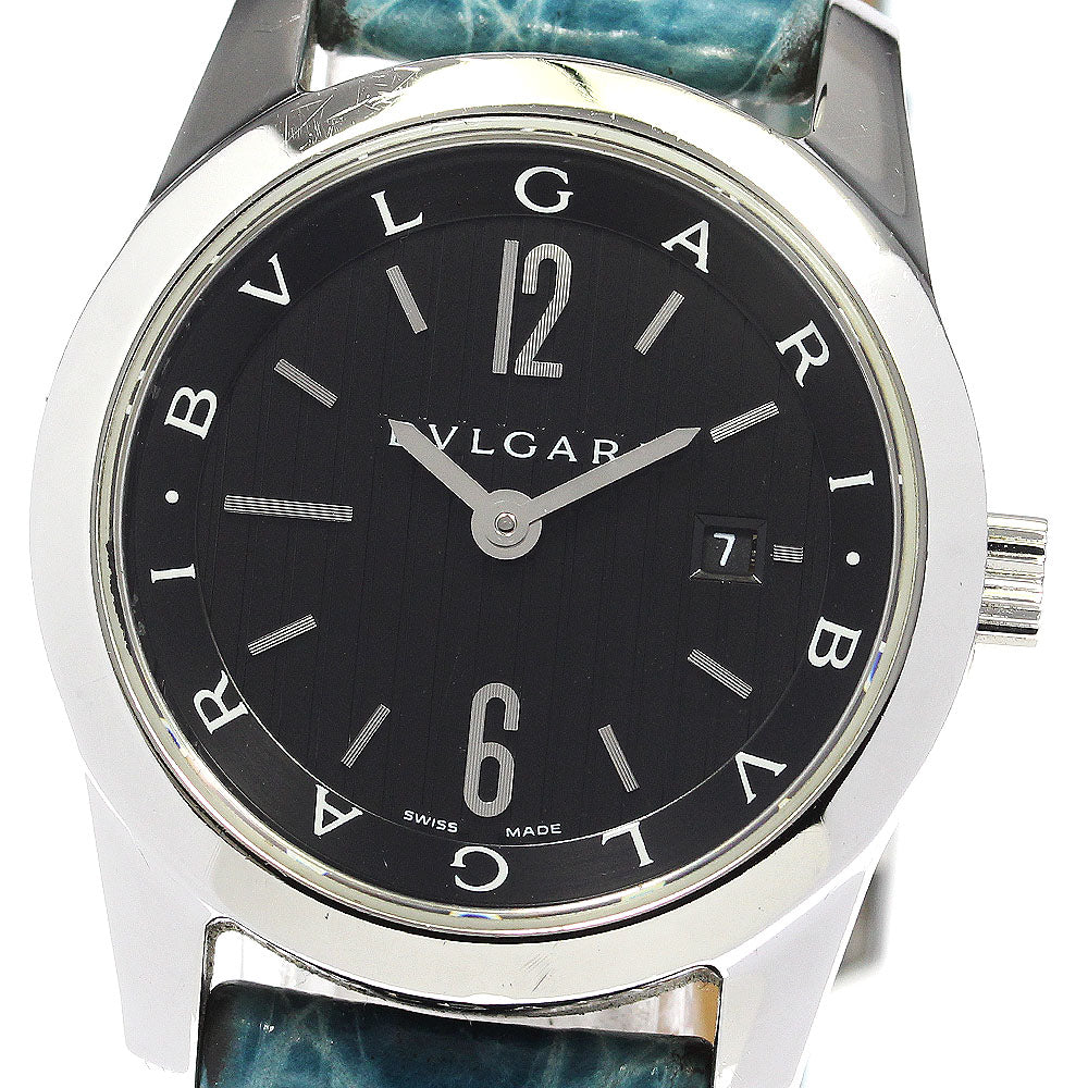 BVLGARI Solo tempo ST30S Date black Dial Quartz Boy's Watch_772926