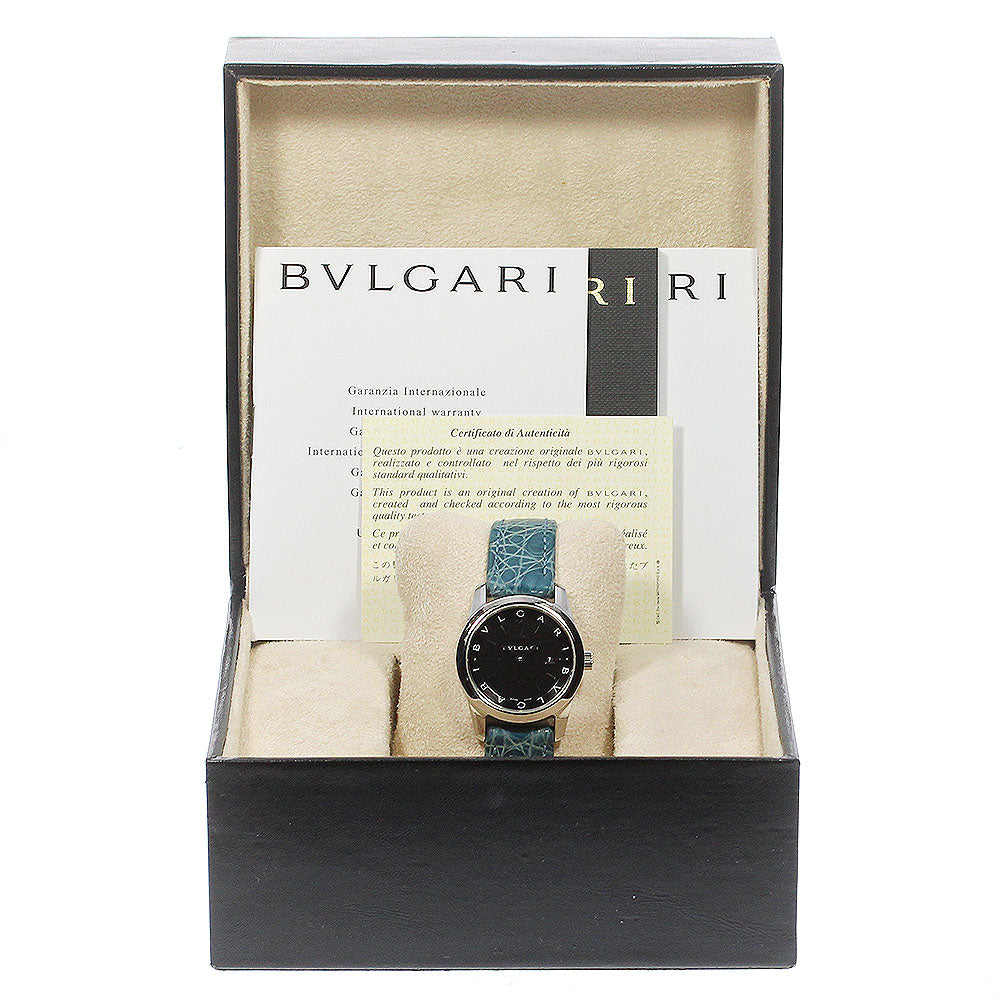 BVLGARI Solo tempo ST30S Date black Dial Quartz Boy's Watch_772926