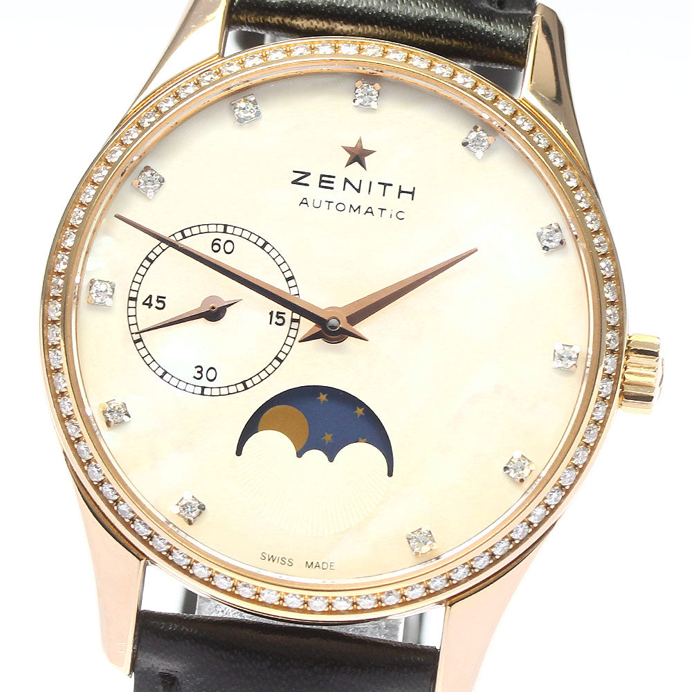 ZENITH Elite Ultrathin 22.2310.692 K18PG Diamond Moon Phase AT Ladies_773432