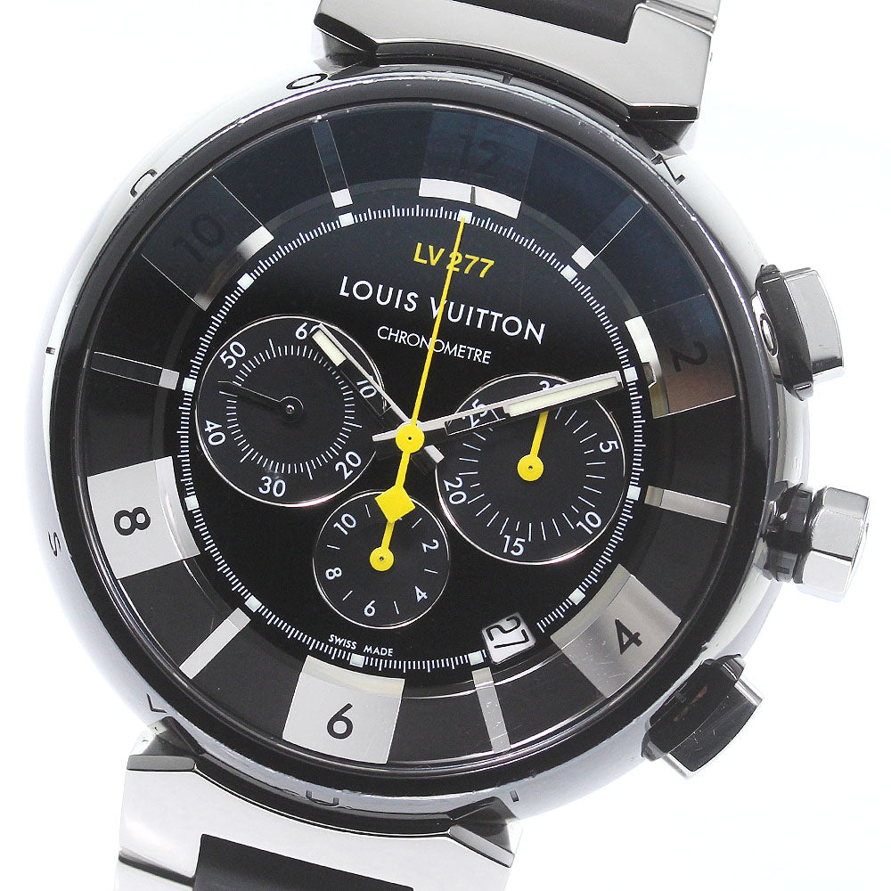 LOUIS VUITTON Tambour in black Q114K Chronograph Automatic Men's Watch_773554