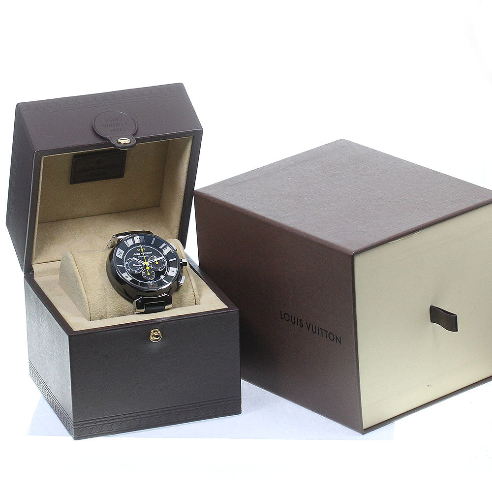 LOUIS VUITTON Tambour in black Q114K Chronograph Automatic Men's Watch_773554