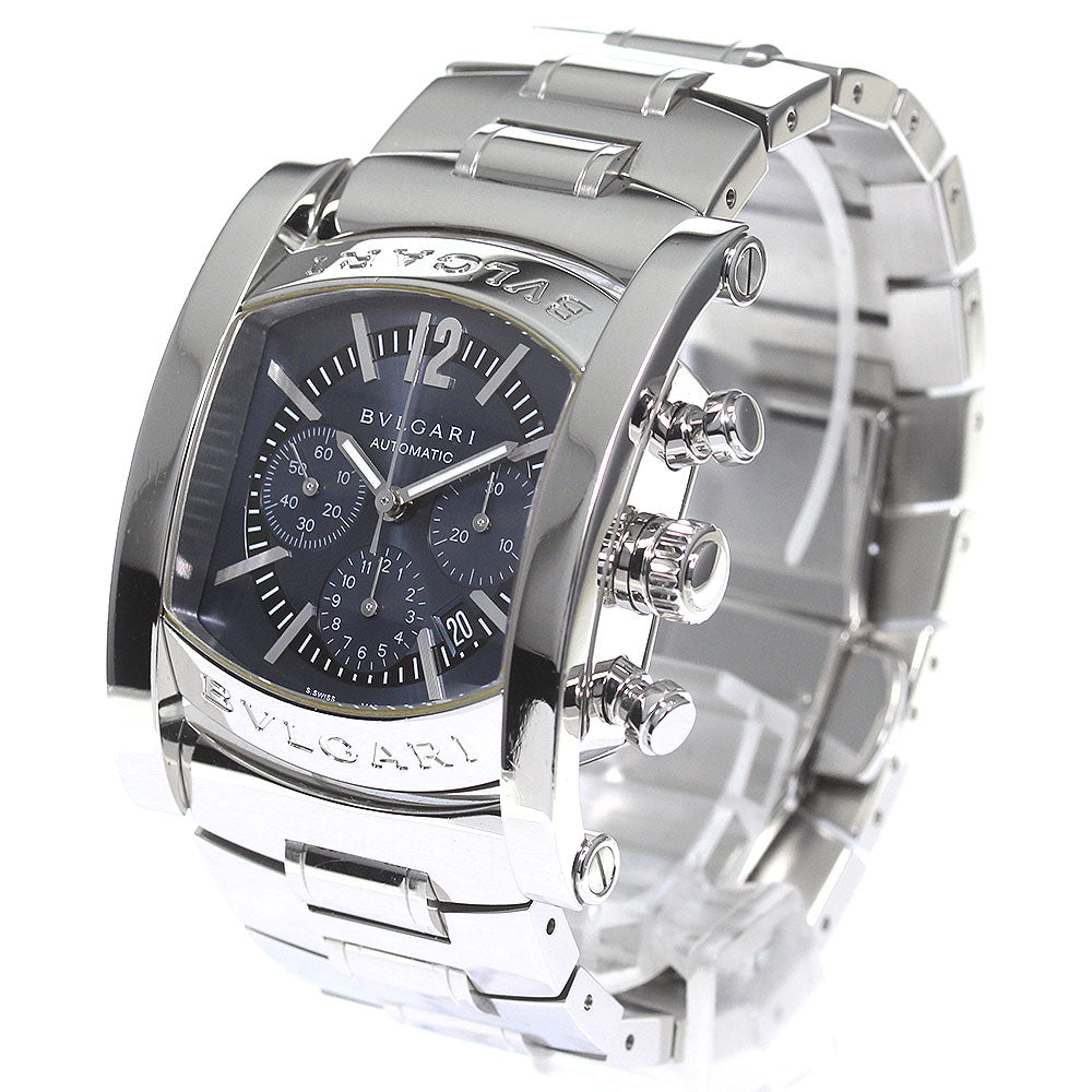 BVLGARI Assioma AA44SCH Chronograph Navy Dial Automatic Men's Watch_773594