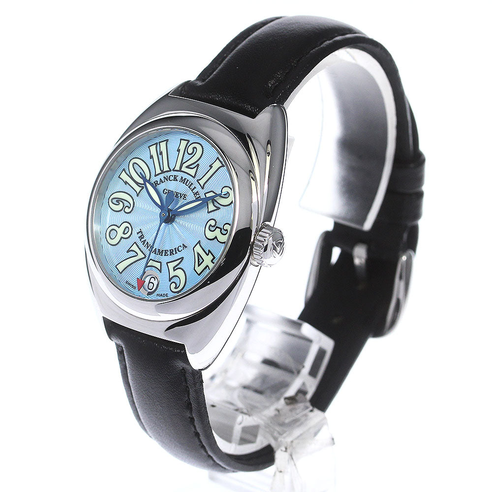 FRANCK MULLER Trans America 2000L Date Blue Dial Auto quartz Ladies Watch_773866