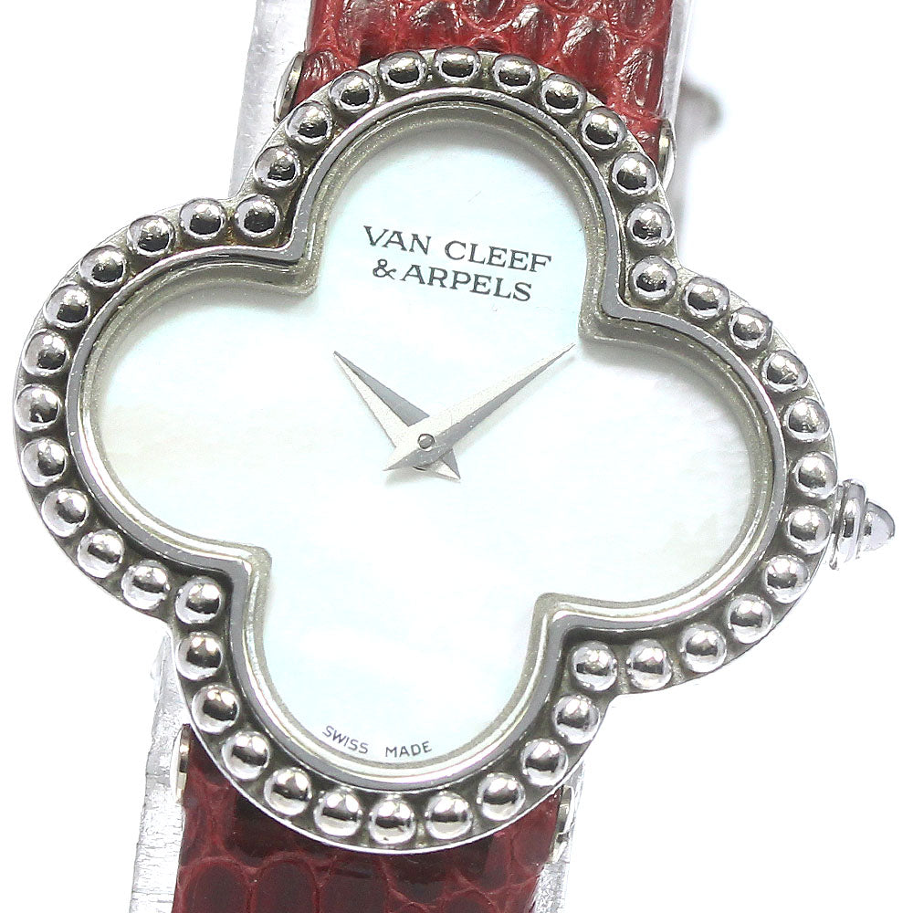 Van Cleef & Arpels Alhambra K18WG White shell Dial Quartz Ladies Watch_774241