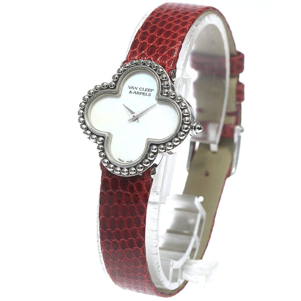 Van Cleef & Arpels Alhambra K18WG White shell Dial Quartz Ladies Watch_774241