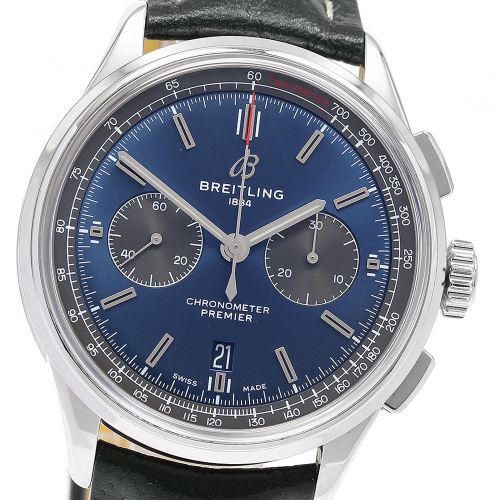 BREITLING Premier B01 AB0118 Chronograph blue Dial Automatic Men's Watch_774499
