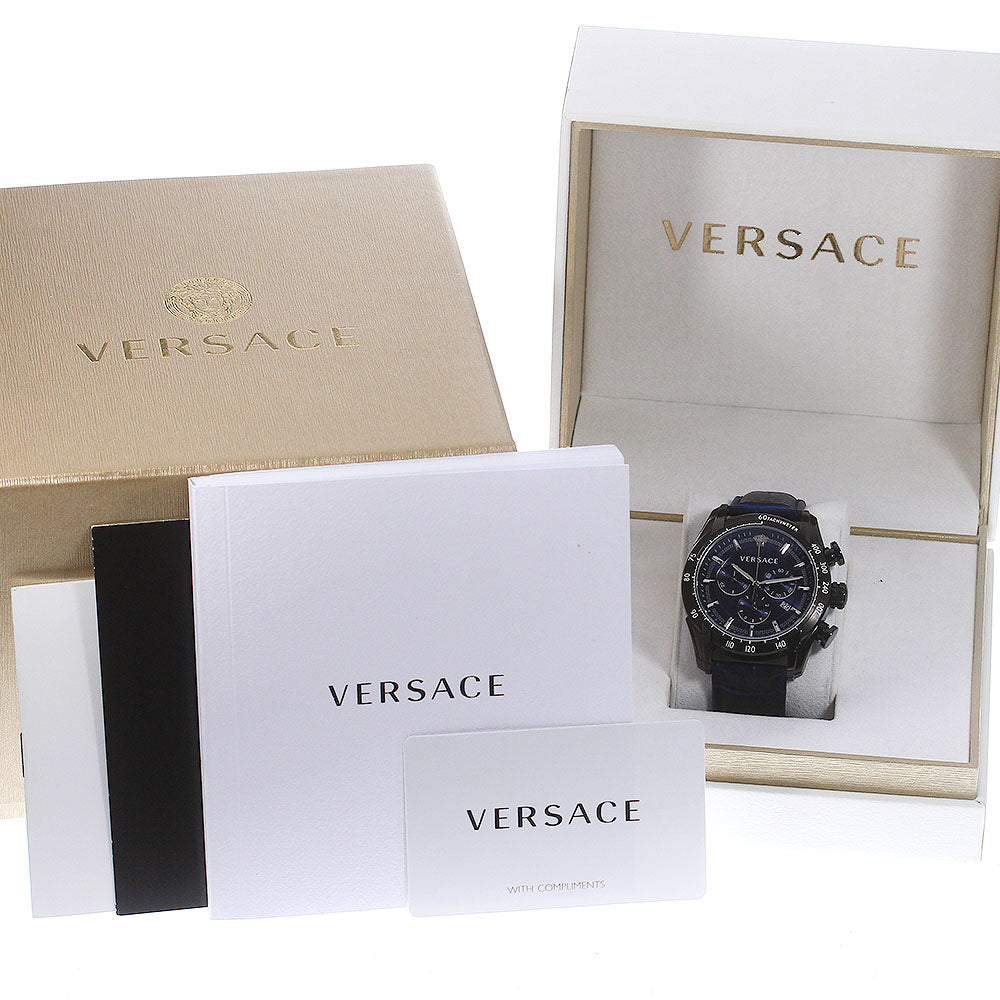 VERSACE V-RAY VEDB00418 Chronograph Navy Dial Quartz Men's Watch_774629