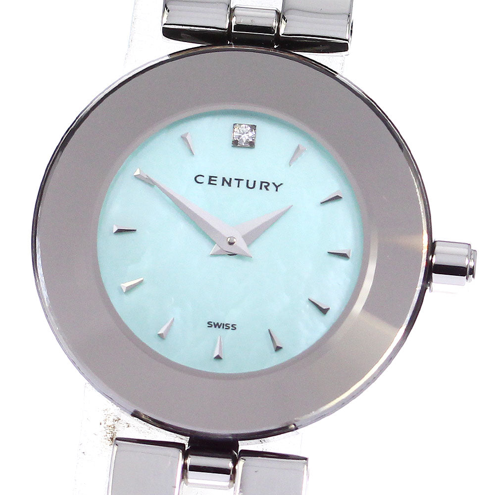 CENTURY Time gem 1P diamond Blue shell Dial Quartz Ladies Watch_774707