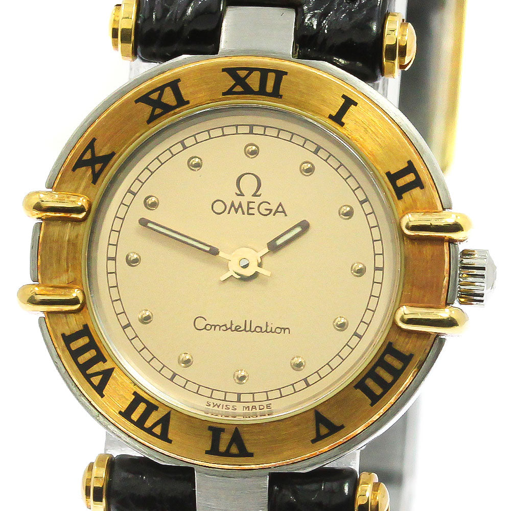 OMEGA Constellation gold Dial Quartz Ladies Watch_774719