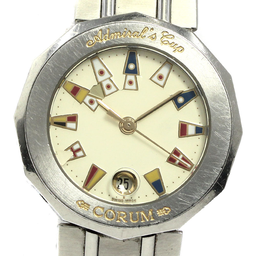 CORUM Admirals cup 39.610.20V50B Date beige Dial Quartz Ladies Watch_775346