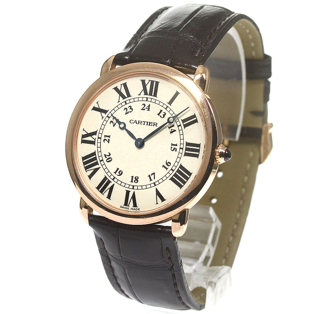 CARTIER Rondolui W6800251 18K Pink Gold beige Dial Hand Winding Men's Watch_775817
