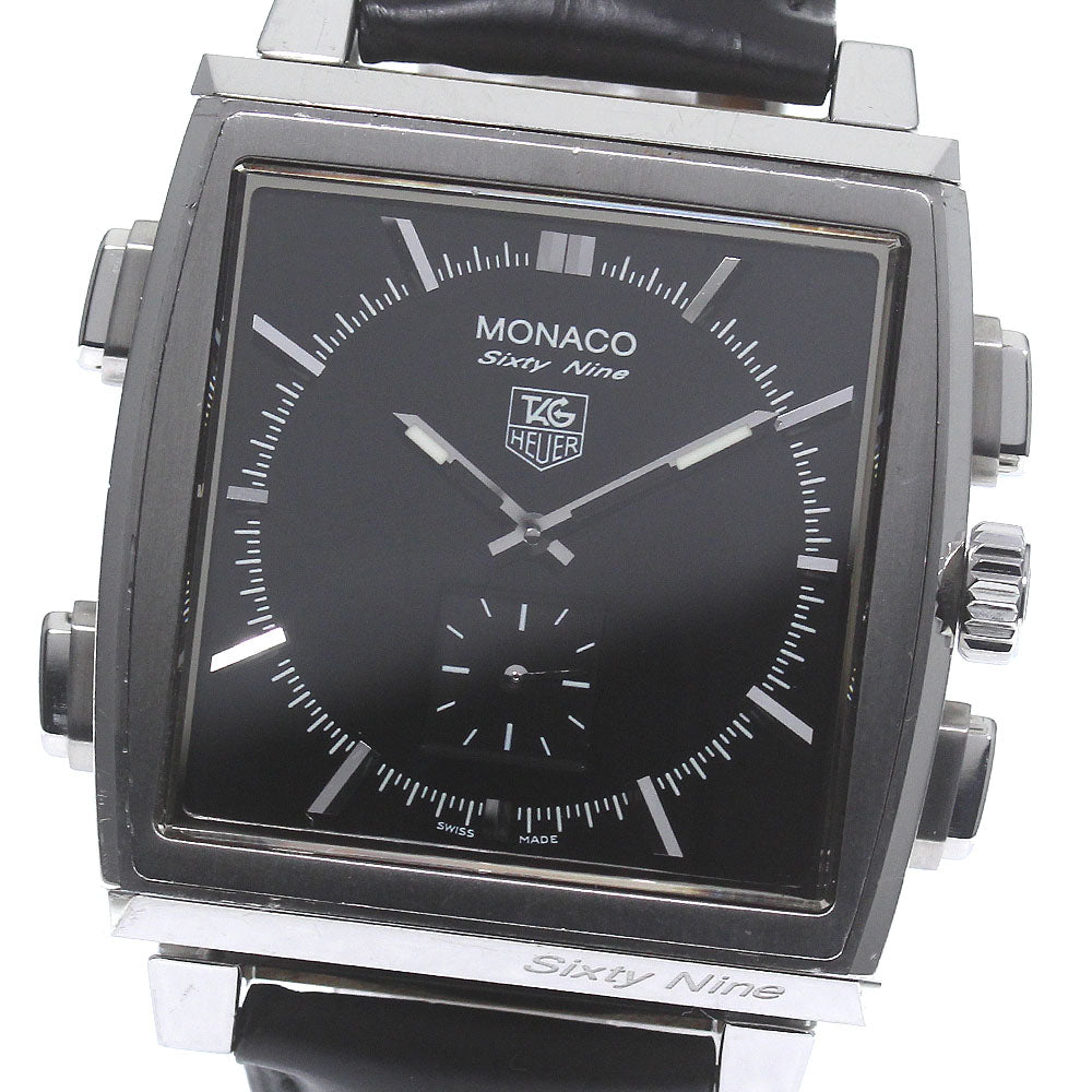 TAG HEUER Monaco 69 CW9110-0 black Dial Hand Winding Men's Watch_776212