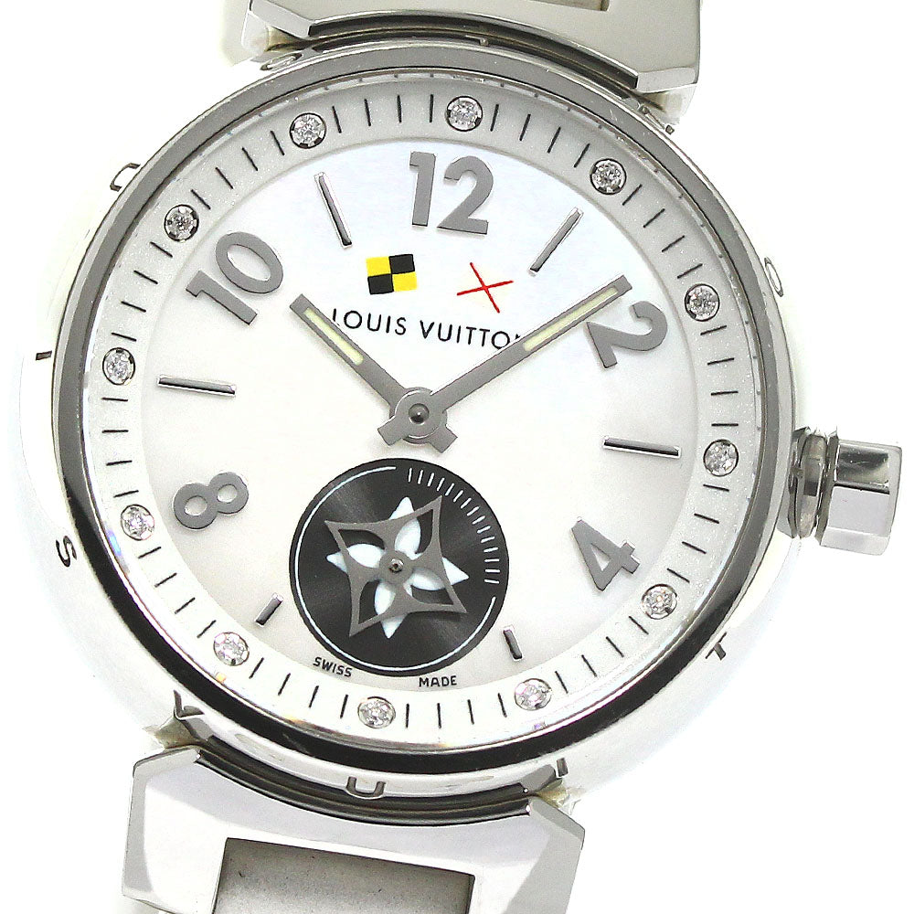LOUIS VUITTON Tambour Lovely Cup Q12M0 12P diamond Quartz Ladies Watch_776632