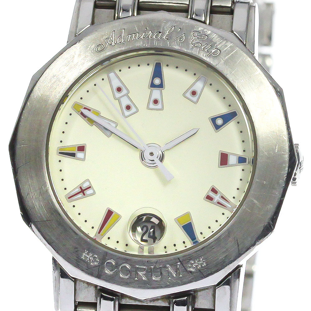 CORUM Admirals cup 39.130.20.V585 Date Beige Dial Quartz Ladies Watch_776640