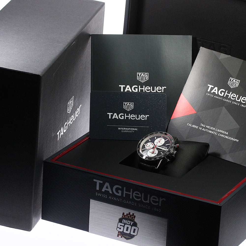 TAG HEUER Carrera Caliber 16 Indy 500 CV201AS Limited to 500 chronographs black Dial Automatic Men's Watch_776746