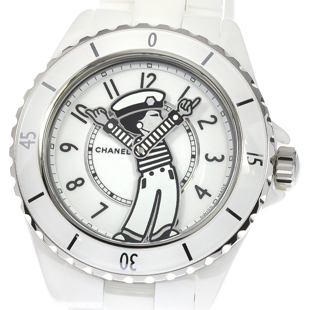 CHANEL Mademoiselle J12 La Pausa H7481 white Dial Automatic Men's Watch_777292