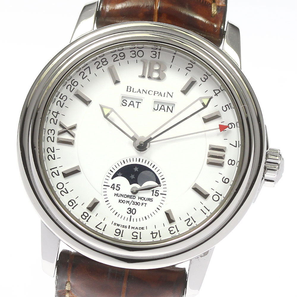 Blancpain Leman 2763-1127A-5313 Triple calendar moon phase AT Men's Watch_777339