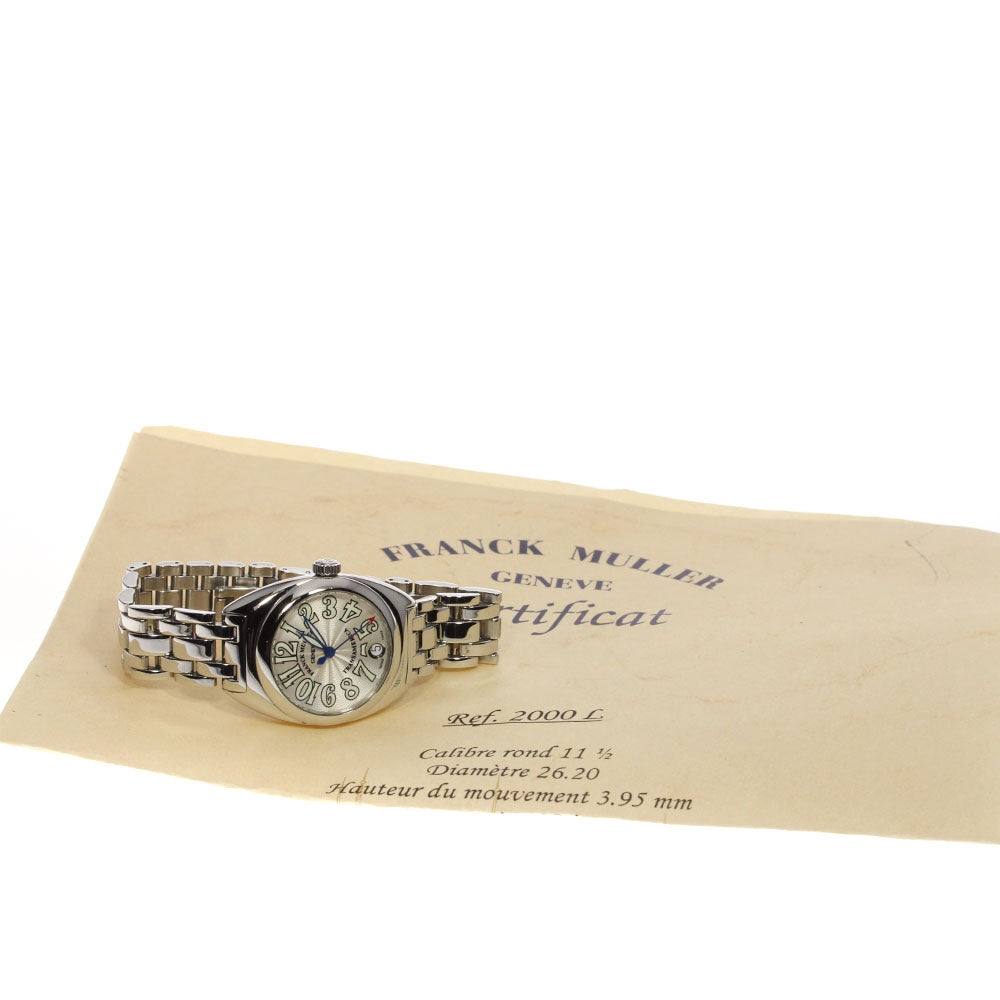 FRANCK MULLER Trans America 2000L Date Silver Dial Auto quartz Ladies_777790