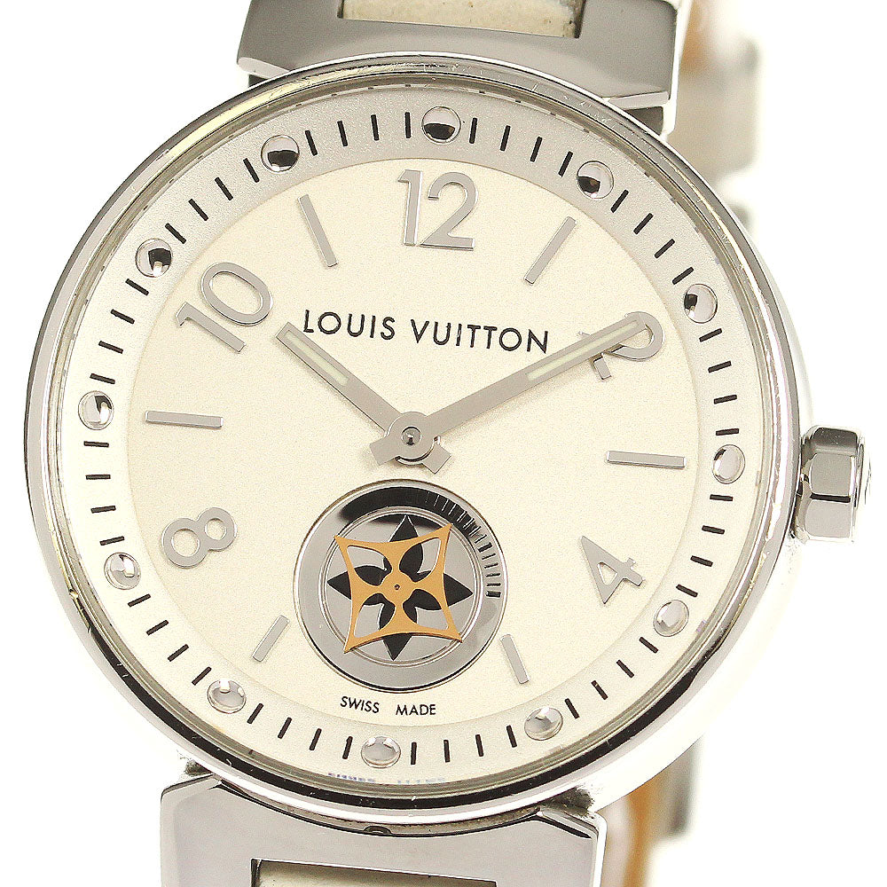 LOUIS VUITTON Tambour Moon Star Q8J10 white Dial Quartz Ladies Watch_777962