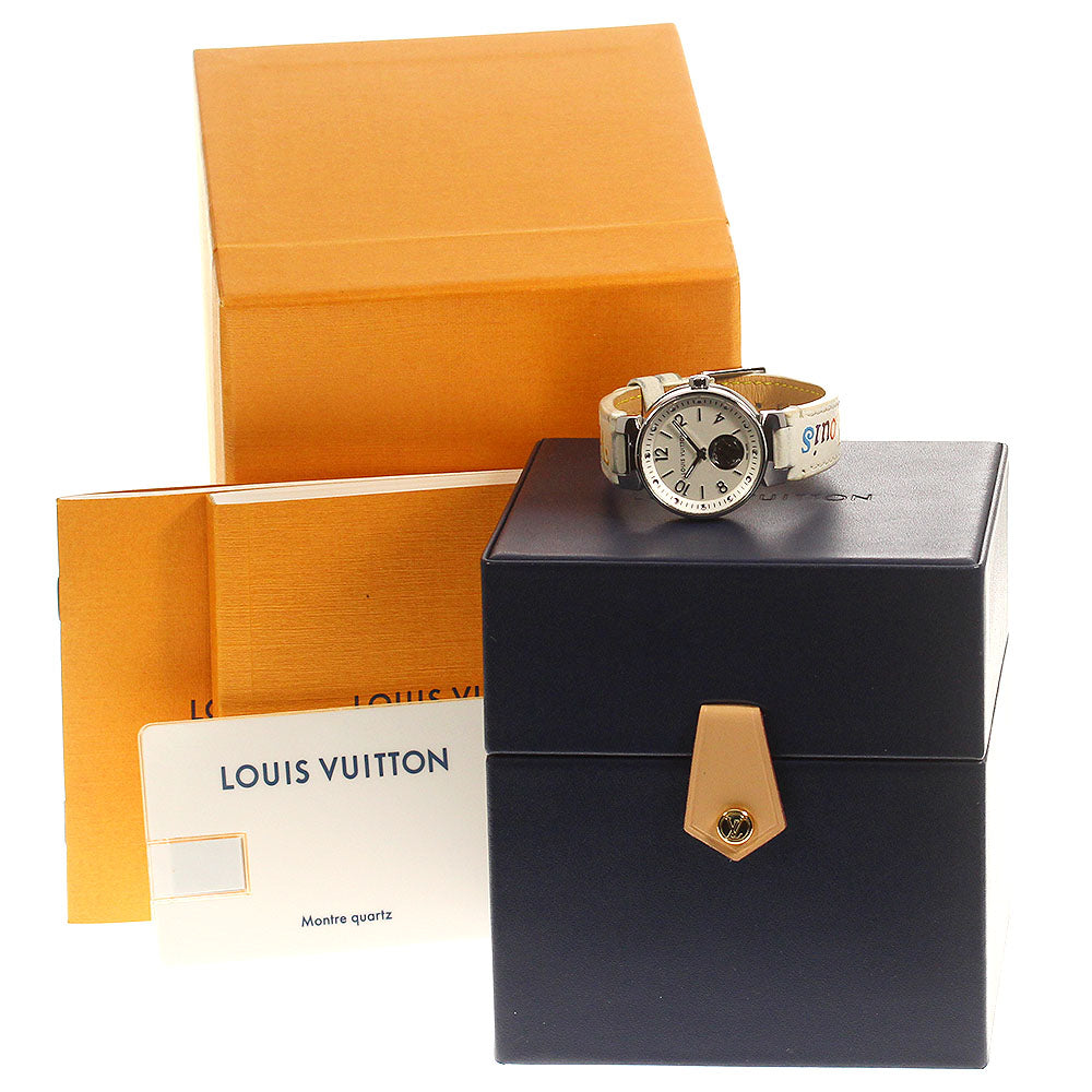 LOUIS VUITTON Tambour Moon Star Q8J10 white Dial Quartz Ladies Watch_777962