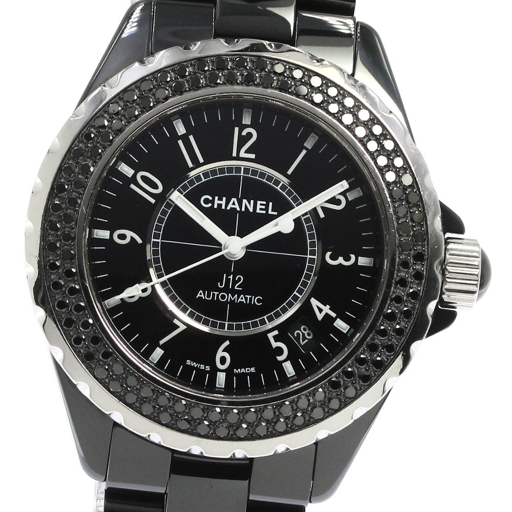 CHANEL J12 H0942 black diamond bezel date Automatic Men's Watch_778057