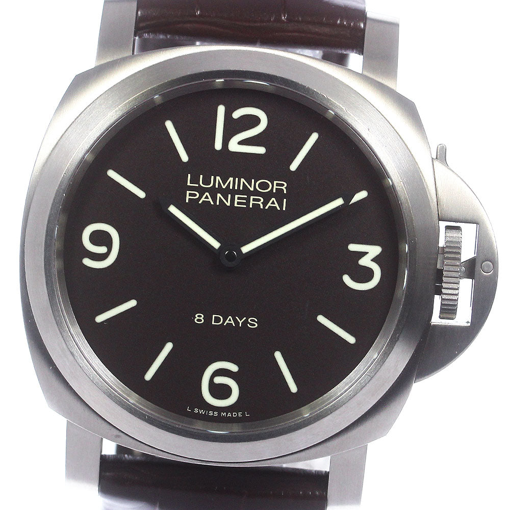 PANERAI Luminor base PAM00562 8 days Dark brown Dial Hand Winding Men's Watch_778135