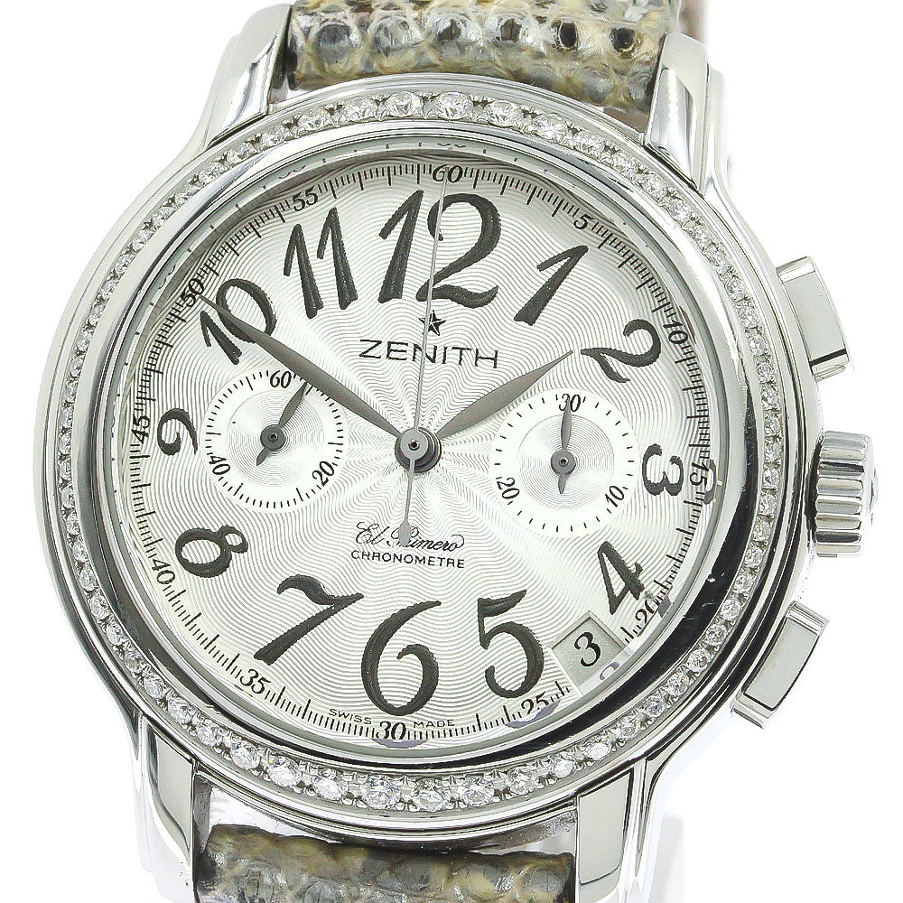 ZENITH Star El Primero 16.1230.4002 diamond bezel chronograph Silver Dial Automatic Ladies Watch_778205